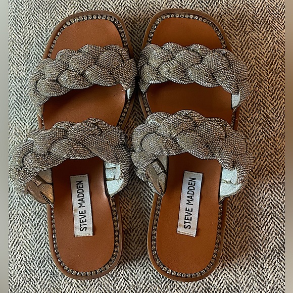Steve Madden Shoes - Steve Madden Rhinestone Newbie Sandals. Size: 6.5